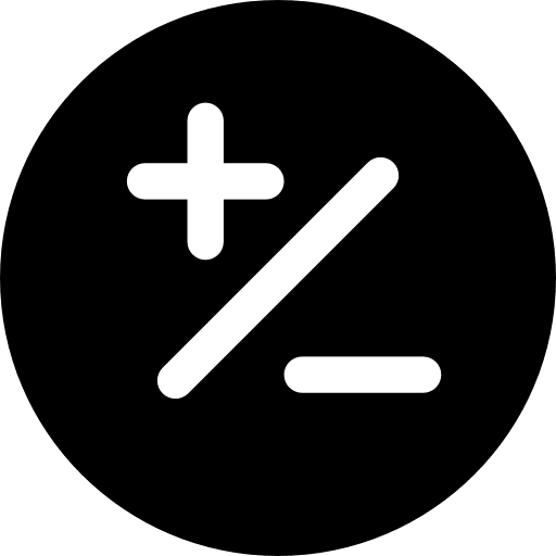 Maths minus mathematics button icon