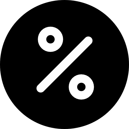 Percentage discount percent shapes icon