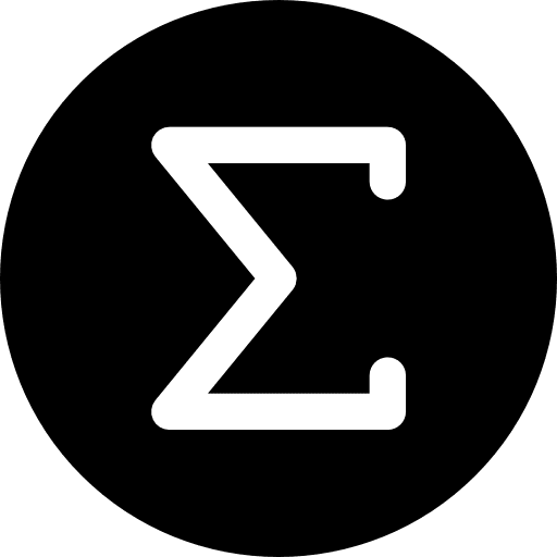 The sum of mathematics the sum of total icon