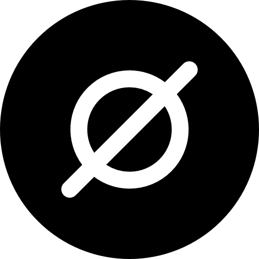 Empty set signs null sign icon