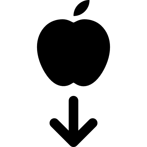 Gravity education organic food icon