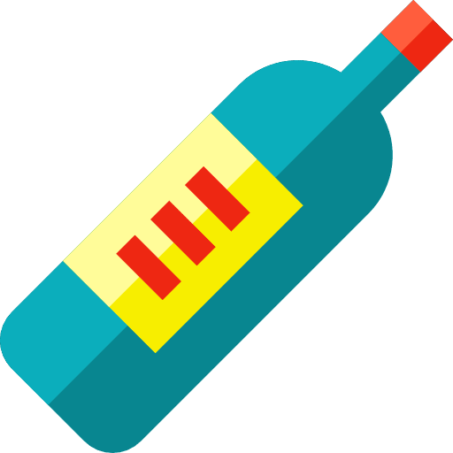Wine bottle celebration bottle party icon