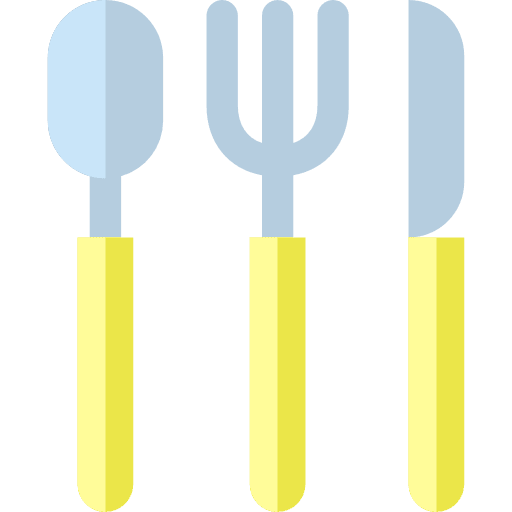 Cutlery metal furniture and household fork icon
