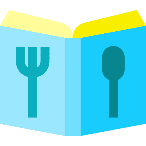 Recipe kitchen food and restaurant book icon
