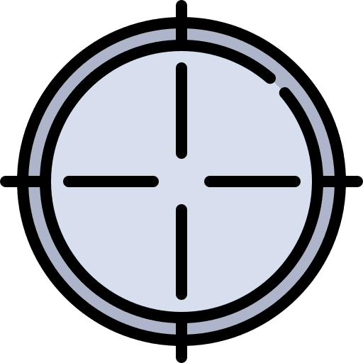 Circular target gun target weapons sniper icon