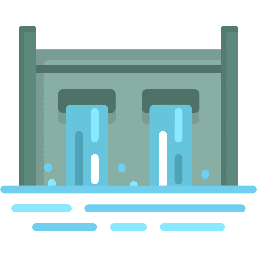 Hydro power industry power generation power plant icon