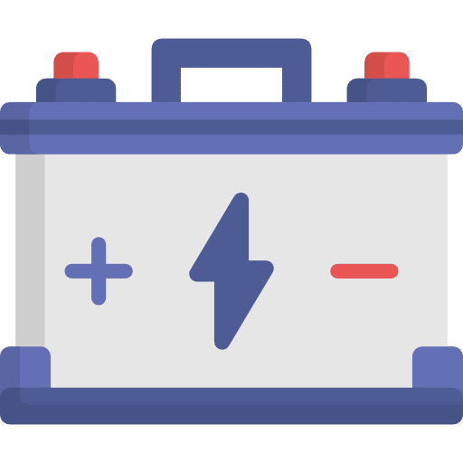 Battery industry electronics technology icon