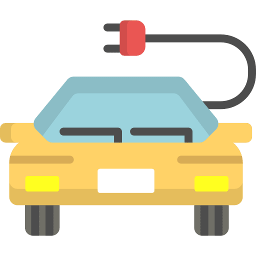 Electric car electric car automobile transportation icon