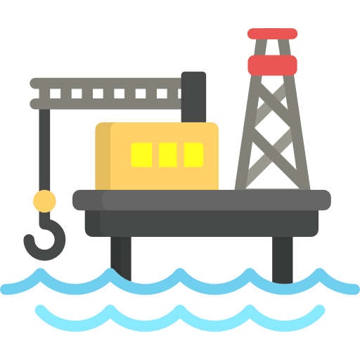 Oil platform oil platform buildings gas icon