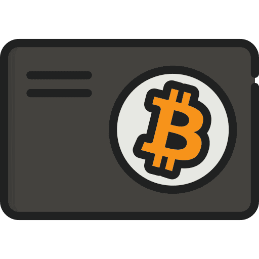 Bitcoin debit card money card payment method icon