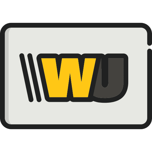 Western union money card business and finance debit card icon