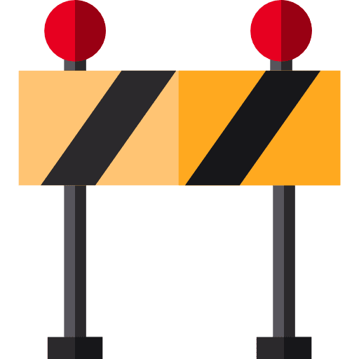 Barrier obstacle barrier construction and tools icon