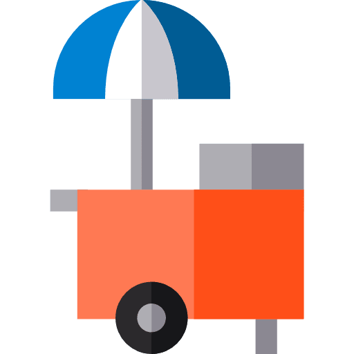 Food stall street food and restaurant food stall icon