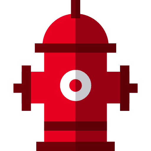 Hydrant architecture and city firefighting firefighter icon