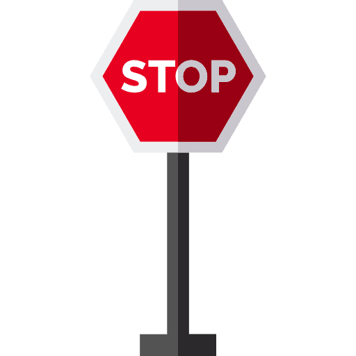 Stop stopping signaling stop icon