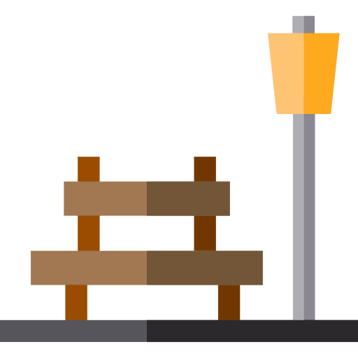 Bench seat bench architecture and city icon