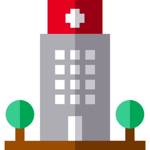 Hospital architectonic medical hospital icon