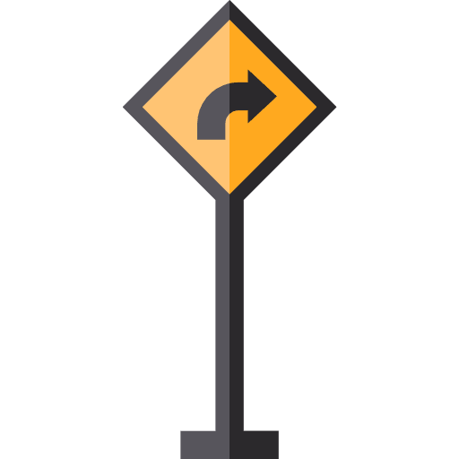 Road sign road sign directional arrows icon