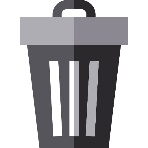 Trash tools and utensils interface garbage icon