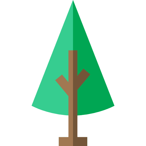 Tree pine botanical forest icon