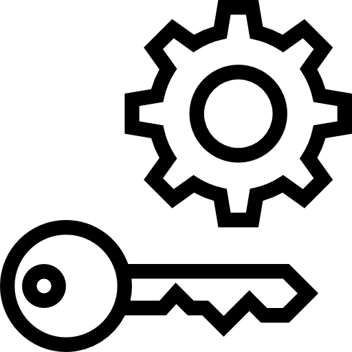 Key tools and utensils passkey door key icon