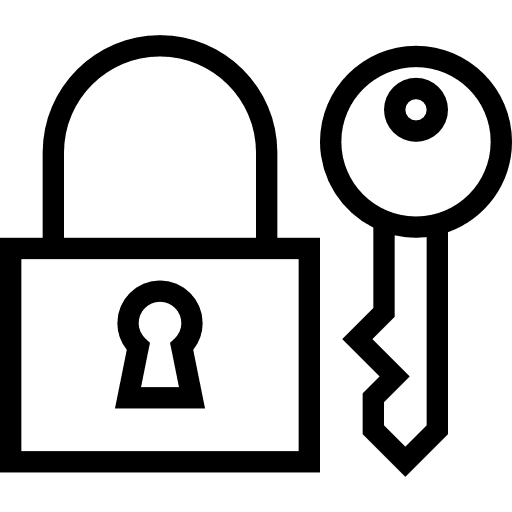 Padlock locked padlock key lock icon