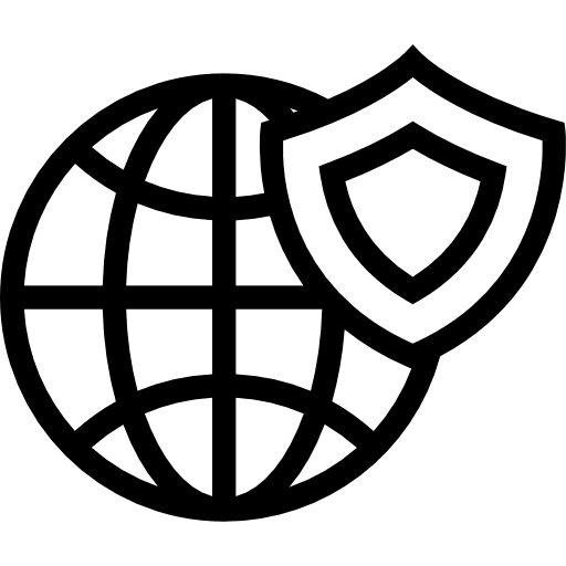 Internet multimedia communications earth grid icon