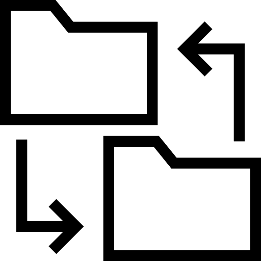 Folder file storage interface transfer icon