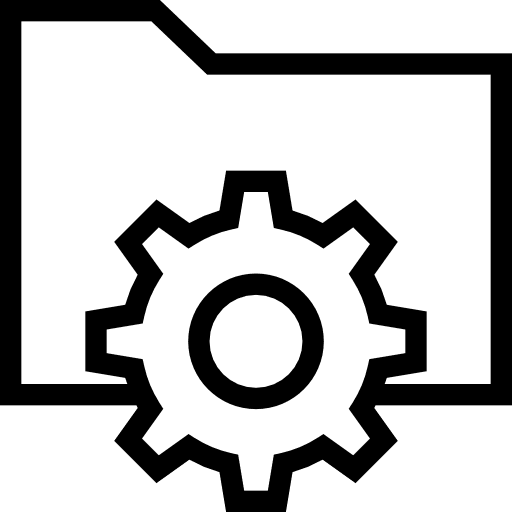 Folder storage interface office material icon