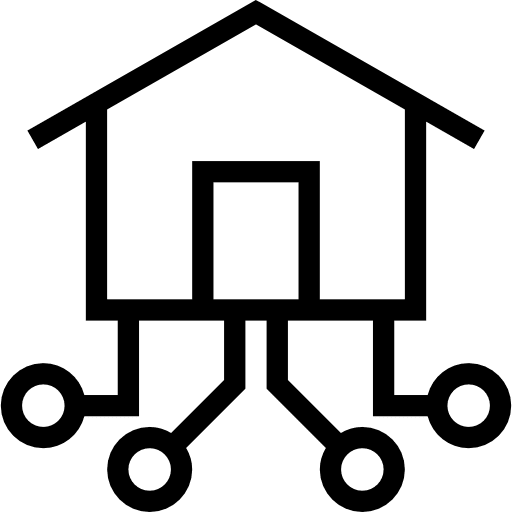 Home real estate buildings share icon