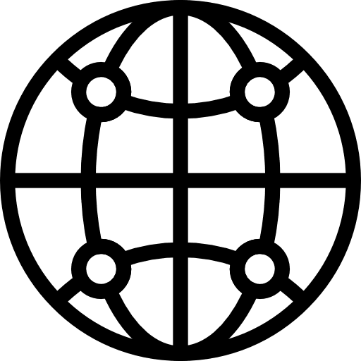 Internet world earth grid earth globe icon