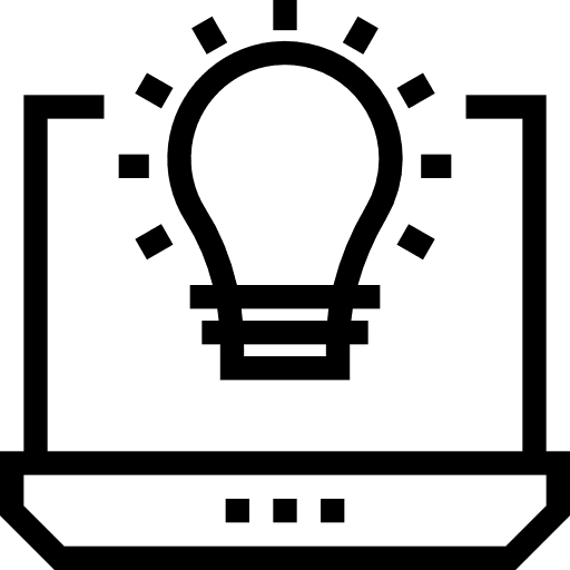 Laptop idea technology electronics icon