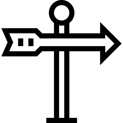 Direction sign directional orientation icon