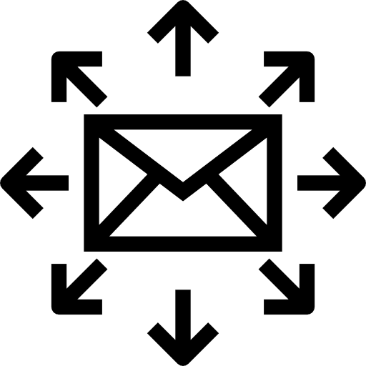 Mail multimedia message communications icon