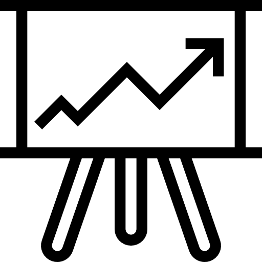 Presentation finances statistics graphic icon