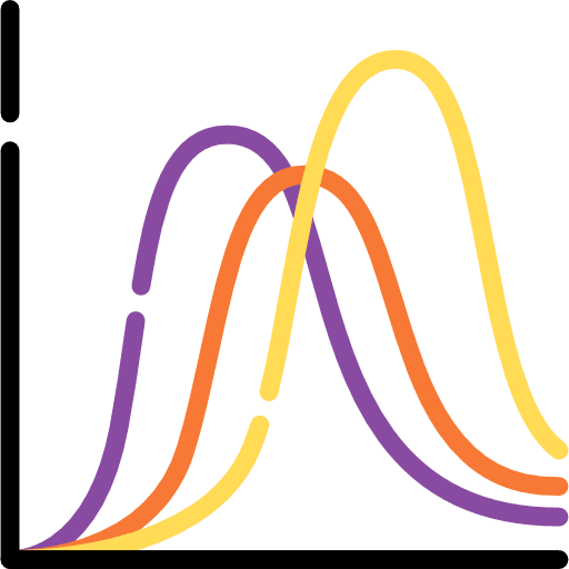 Line chart line graphic line graph seo and web icon