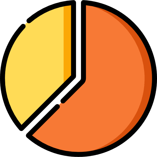 Pie chart business marketing statistics icon
