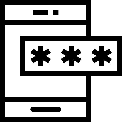 Smartphone mobile phone password technology icon