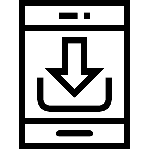 Smartphone technology communications download icon