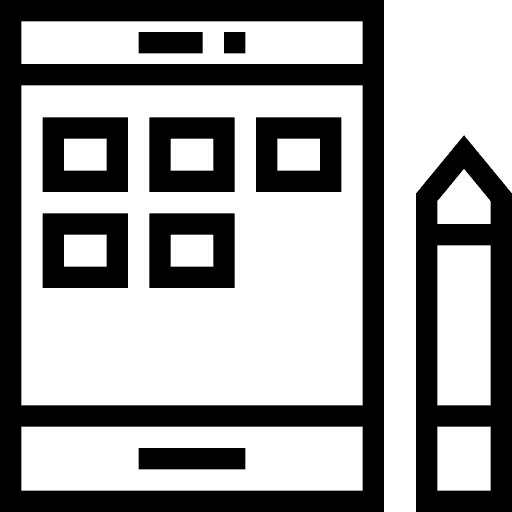 Tablet mobile electronics edit icon