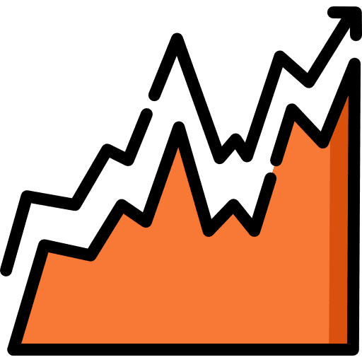 Line chart chart statistics graphics icon