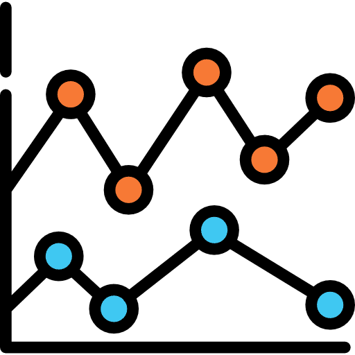 Line chart stats line chart chart icon