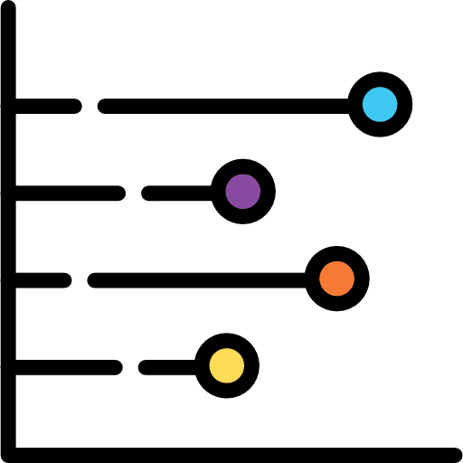 Line graph line chart business connection icon