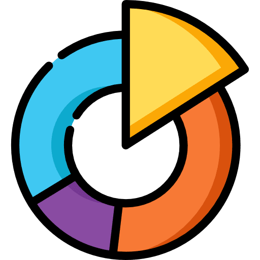Pie chart business graphical pie chart icon