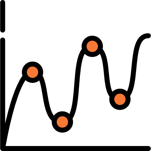 Line chart statistics seo and web chart icon