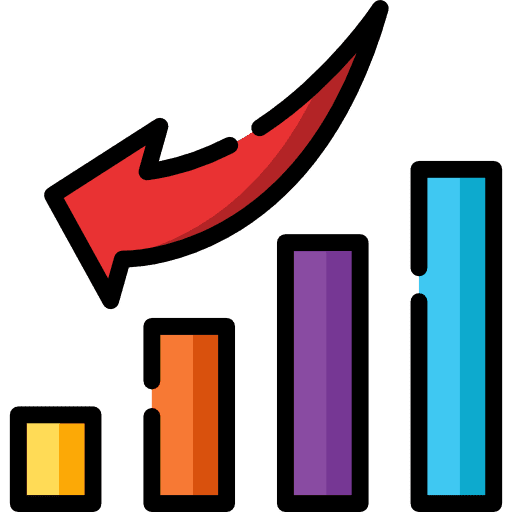 Loss statistics business bar chart icon