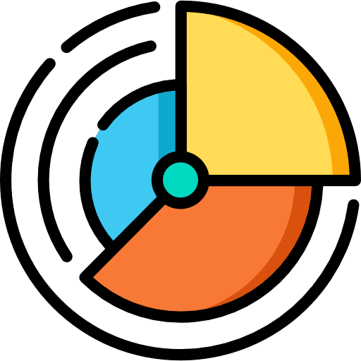 Pie chart finances business statistics icon