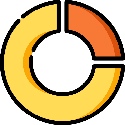 Pie chart finances stats business icon