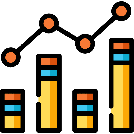 Bar chart business statistics graphic icon