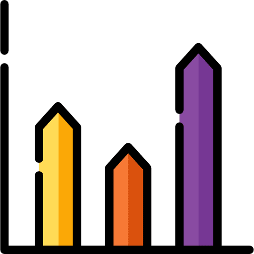 Bar chart seo and web business bars chart icon